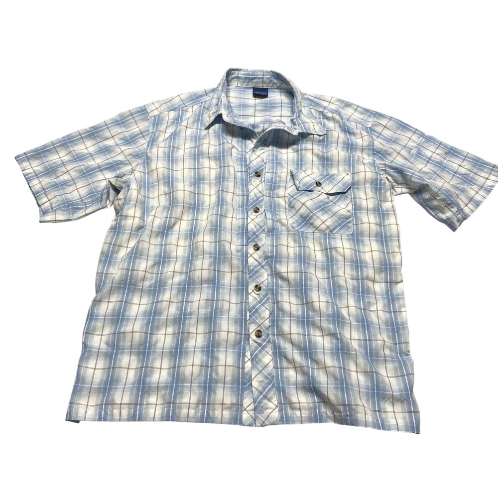 Propper Plaid Snap Front Shirt Mens XL Blue Short Sleeve Tactical CCW
